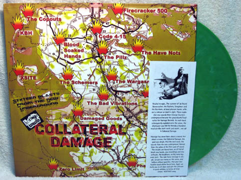 V/A COLLATERAL DAMAGE "Compilation" LP (Hostage) Green Vinyl